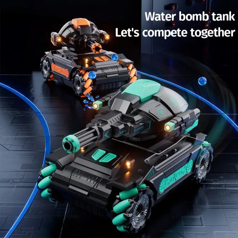 Rc Tank Car Shooting Water Bullets Remote Control Shoots Gesture Stunt Gift for Boys Girls Toys 6+Years Old Family Games