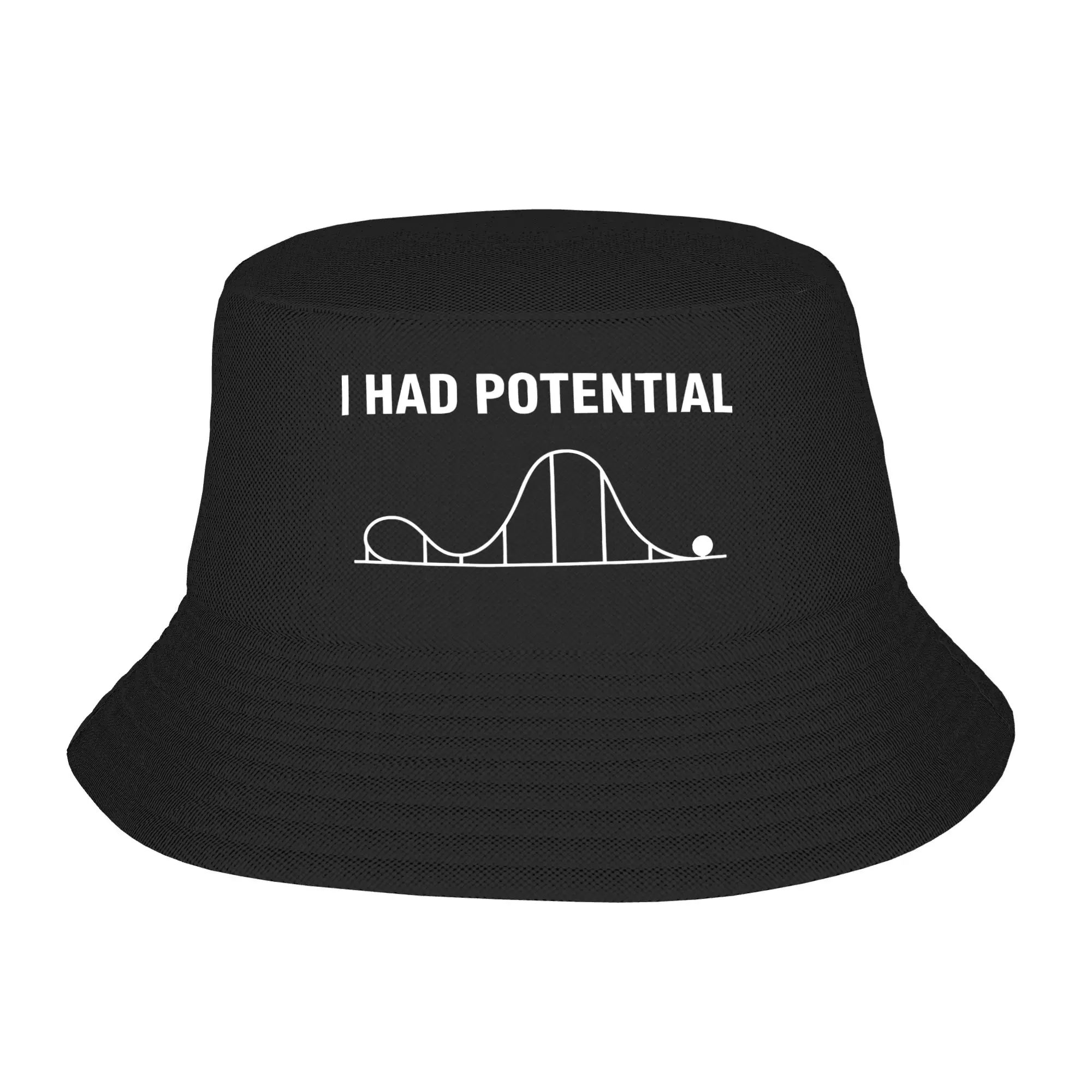 Chapeau de pêcheur i-had-potential, cadeau pour hommes et femmes, casquettes de voyage mignonnes pour la protection UV