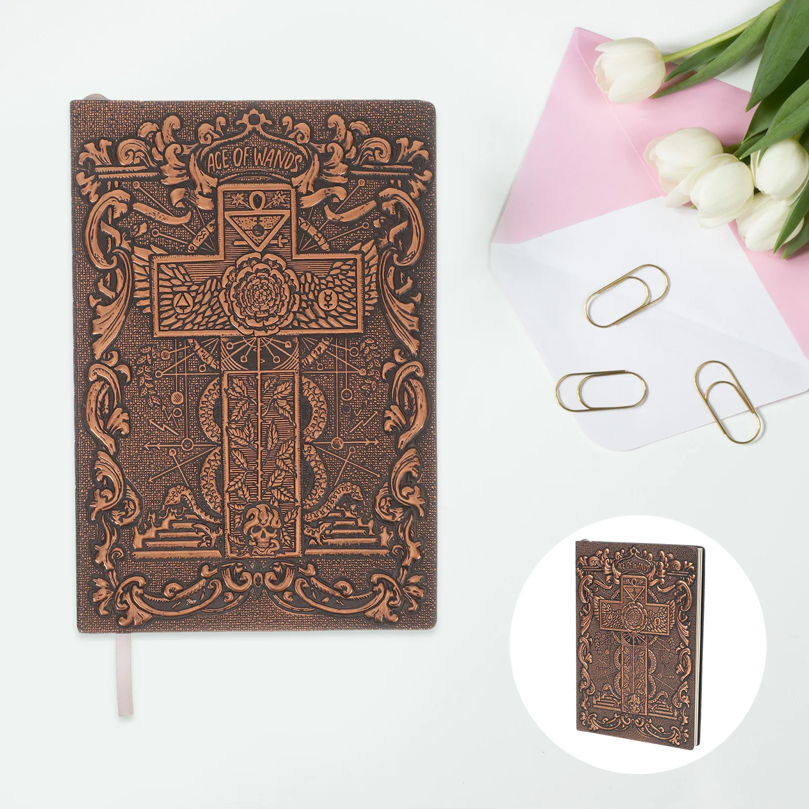 Vintage PU Cover Retro Embossed Journal Sketchbook Notepad Diary Travel Writing Blank Book for Men Women Gift