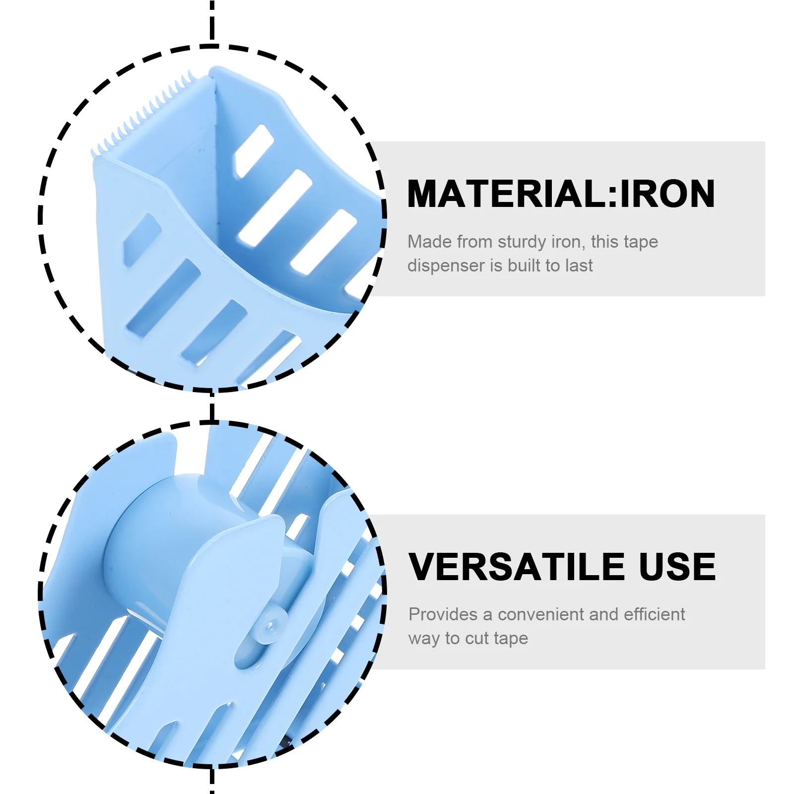 Dispenser per nastro in ferro resistente Sigillatura da tavolo Pratico accessorio da scrivania per ufficio Strumento di imballaggio trasparente portatile Design minimalista