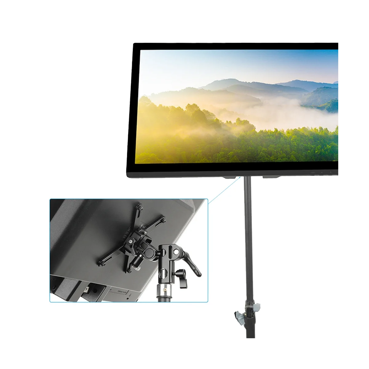 Adjustable Monitor Stand Bracket with Quick Release Dovetail Clip,VESA Mount Fits 13 to 32 Inch LCD Screen