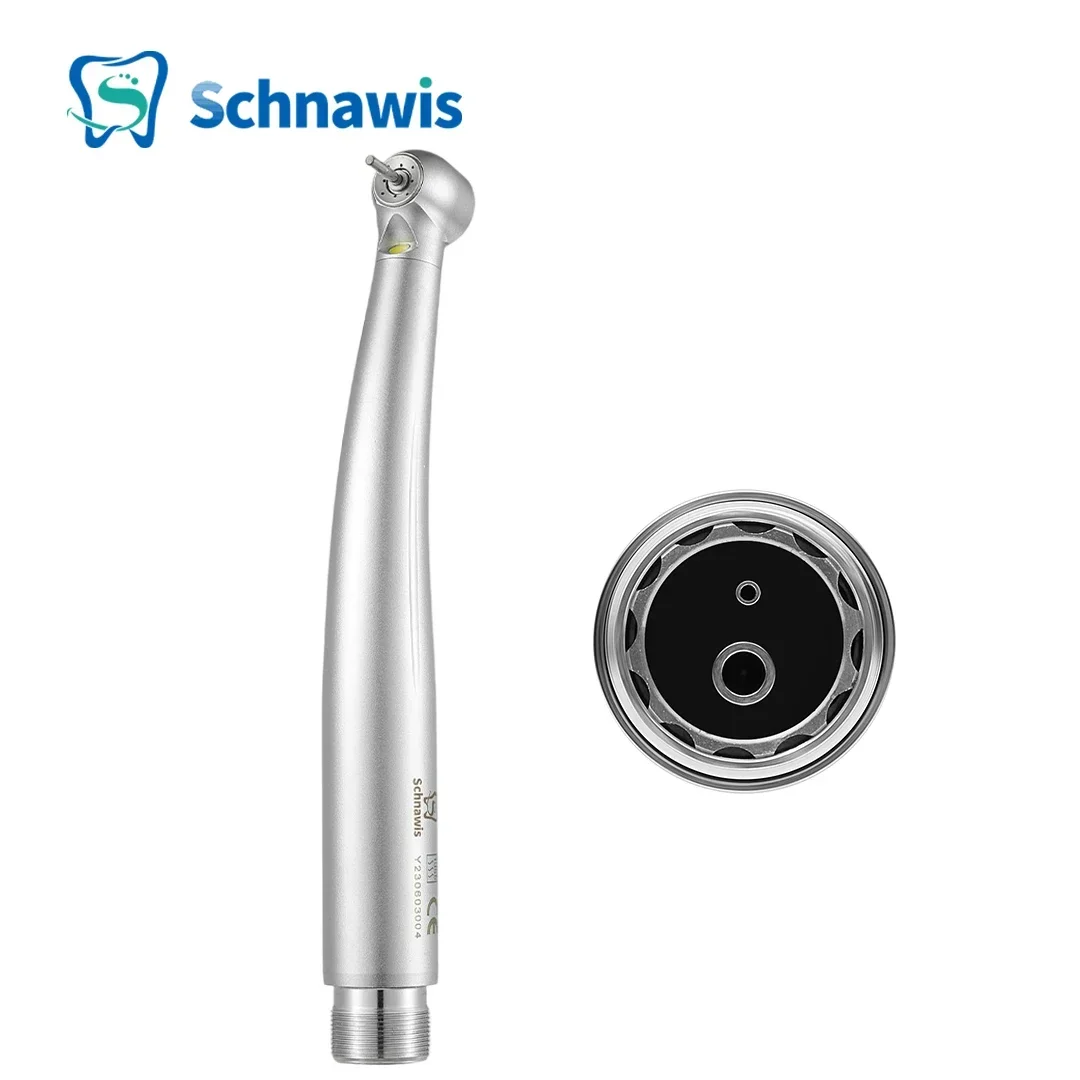 Schnawis LED Dental High Speed Handpiece Dentistry Air Turbine Handpiece with Four Water Sprays Handpiece 2/4Hole Dentist Tool