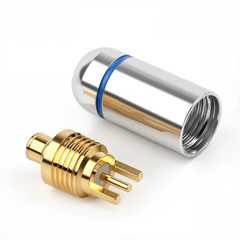 2pcs Earphone MMCX Male Plug Connectors Black and Silver for UE900 SE535 SE215 W10 W20 W30 Audio Jack DIY