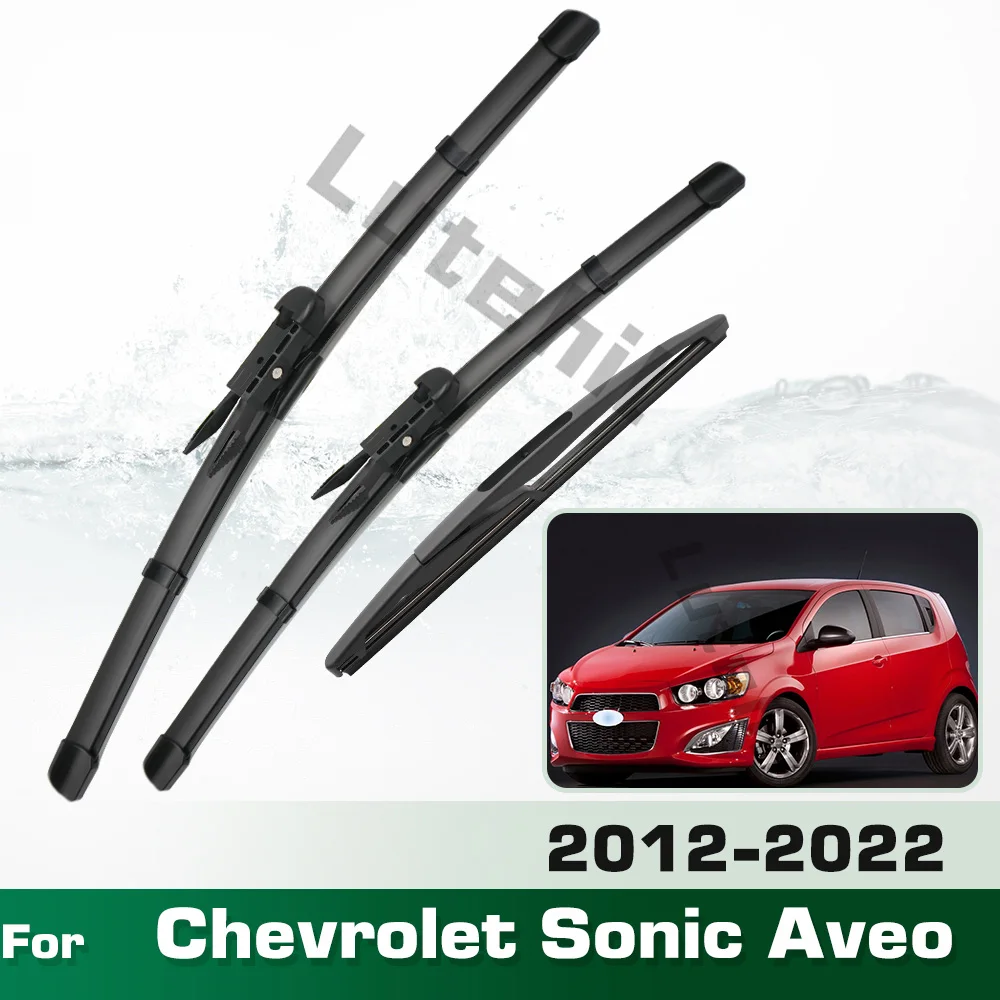 Scheibenwischer LHD Vorne und Hinten Wischerblätter Set Für Chevrolet Sonic Aveo 2012 - 2022 Windschutzscheibe Windschutz Fenster Pinsel 26 "+ 15" + 11"
