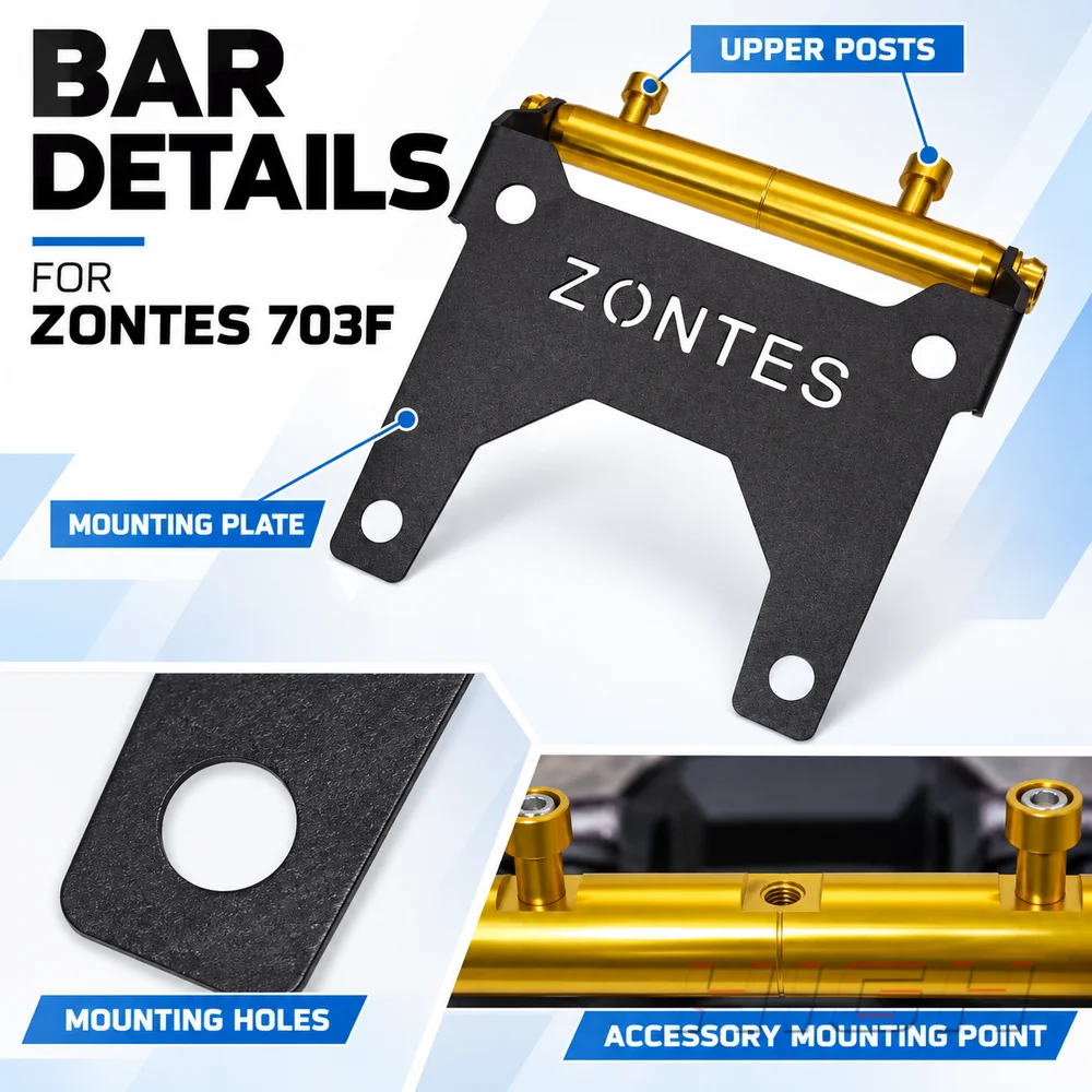 Windshield Extension Support Crossbar Holder Fit ZONTES 703F 2024-2026 Multi-functional Navigation Bracket