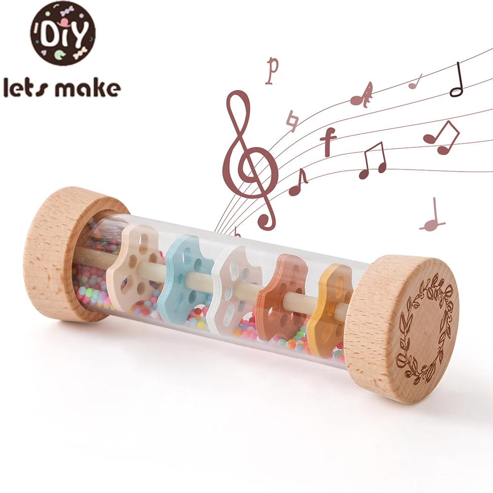 Palo de lluvia Montessori para bebé, reloj de arena arcoíris, sonajero musical para lluvia, juguete educativo para bebé, juguetes sensoriales Montessori para niños, regalo para bebé