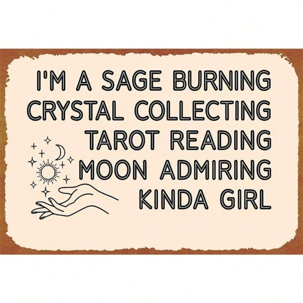 

Halloween Decorations, Metal Wall Sign, Gothic, Vampire Witch, Home Decor, 8x12 Inch, Vintage Tin Sign