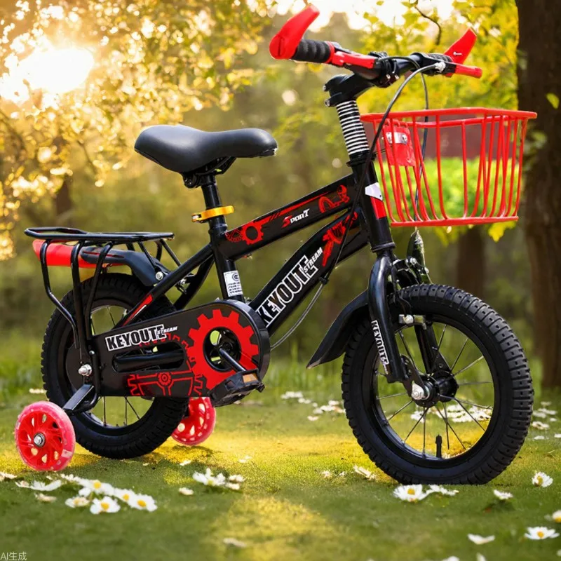 Children's Bike Boy and Girl 2-12 Year Old Student Bike with Auxiliary Wheels Children's Bike Bicycle