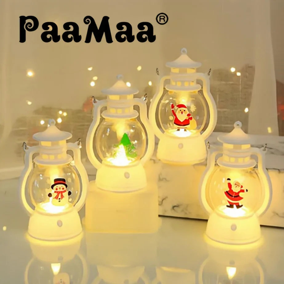 Christmas Ornaments LED Lantern Light Santa Claus Merry Christmas Decorations for Home 2023 Xmas Navidad Noel Gift New Year