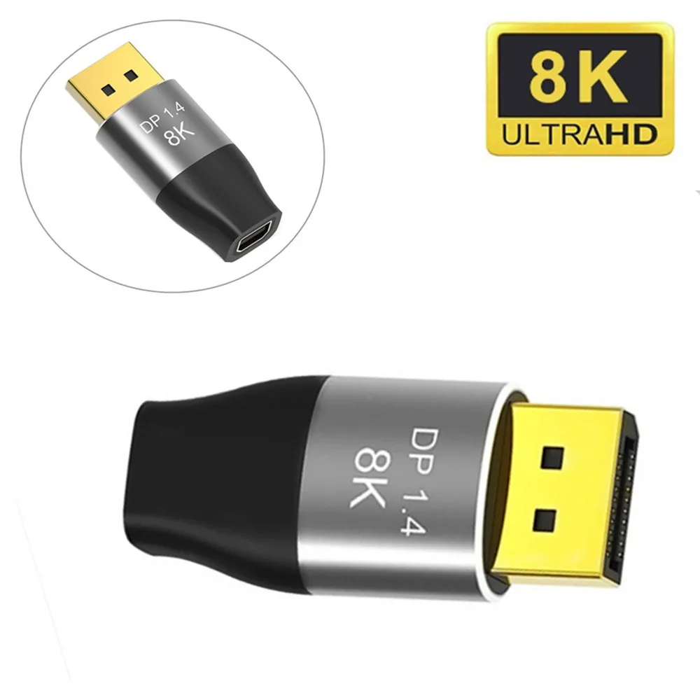 Adapter DP1.4 minidp na DP komputerowy 8K@60Hz 4K@144HZ dwukierunkowy do konwersji na wysokiej rozdzielczości