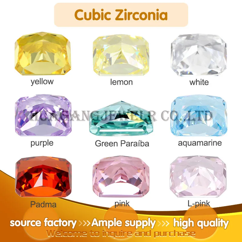 9A Top Quality Crushed Ice Cutting Cubic Zircona Stone Radiant Octagonal shape Cut CZ for DIY Jewelry Rings Making