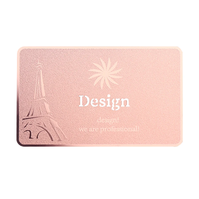 

pieces-custom. metal mirror rose Golden RFID card 24k NFC business card chip NFC metal business cards luxury