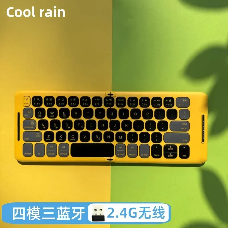 Custom Wireless Folding Keyboard Set, Bluetooth 5.0 for iPad Android Windows Mac, Ultra-Portable Travel Office Combo Universal
