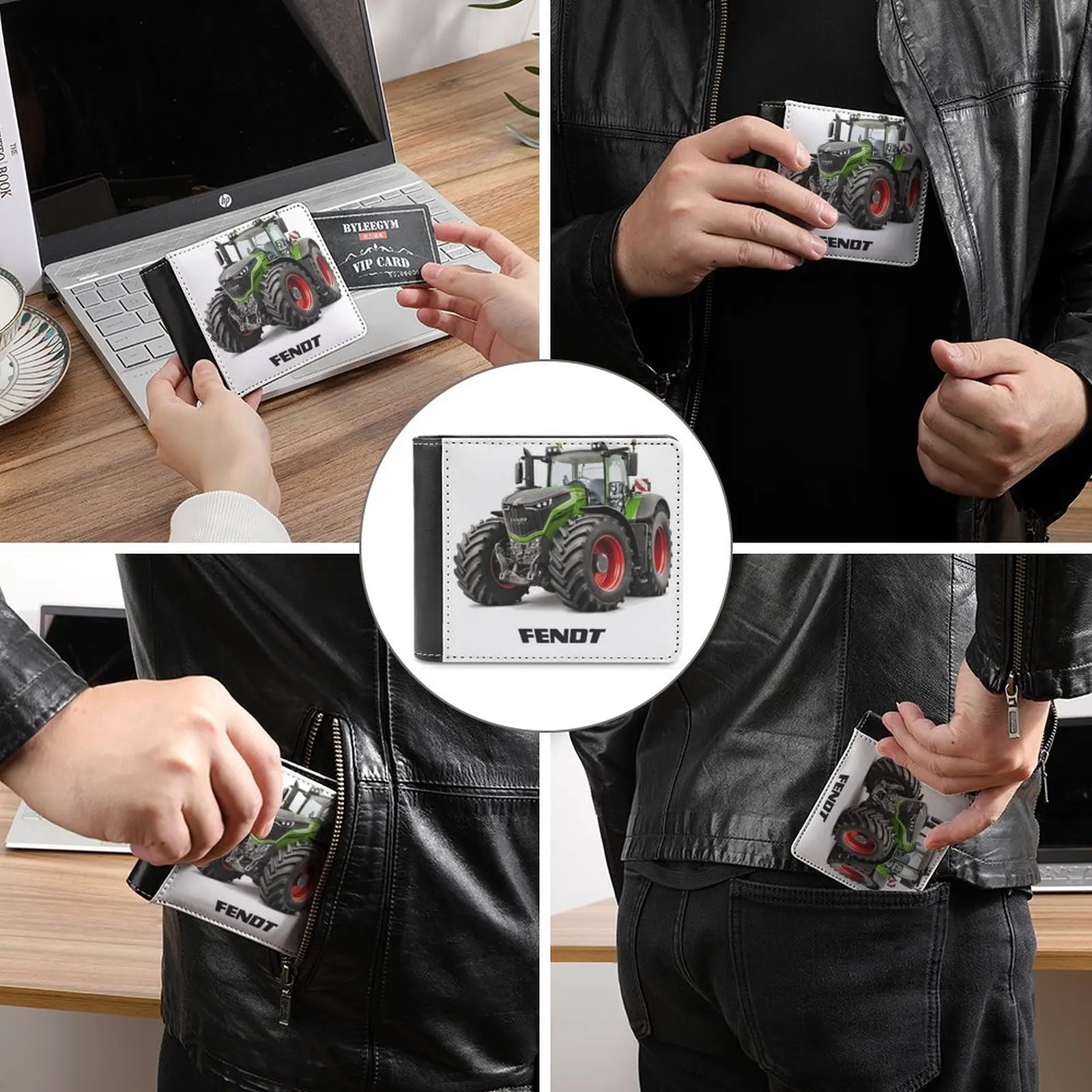 Fendt 1000 Vario 500 Pk Meisterwerk محفظة جلدية محفظة رجالية لتقوم بها بنفسك محفظة شخصية هدية عيد الأب Fendt 1050 Fendt 824 #3