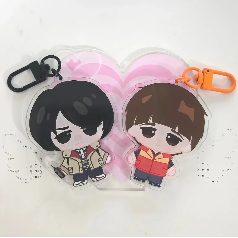 Things Byler Strang Acrylic Keychain, Will Mike Cartoon Figure Bag Pendant, Cute Key Ring Charm Gift for Movie Fans Collectible