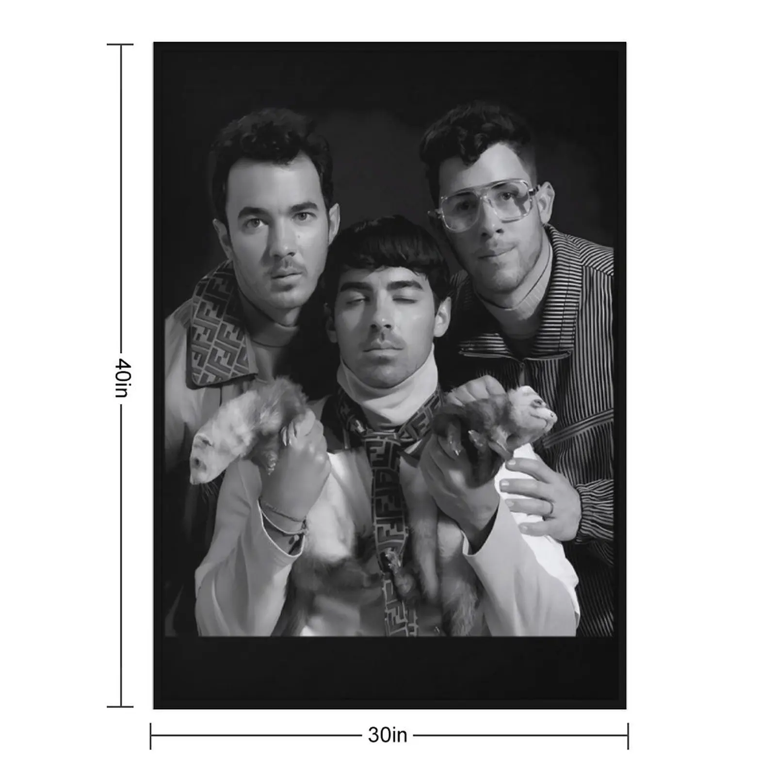 ألبوم جو جوناس باند خمسة ليلة واحدة جولة ميرش جوناس براذر رمي بطانية شعر للطفل بطانيات للسرير بطانيات كبيرة ناعمة #2