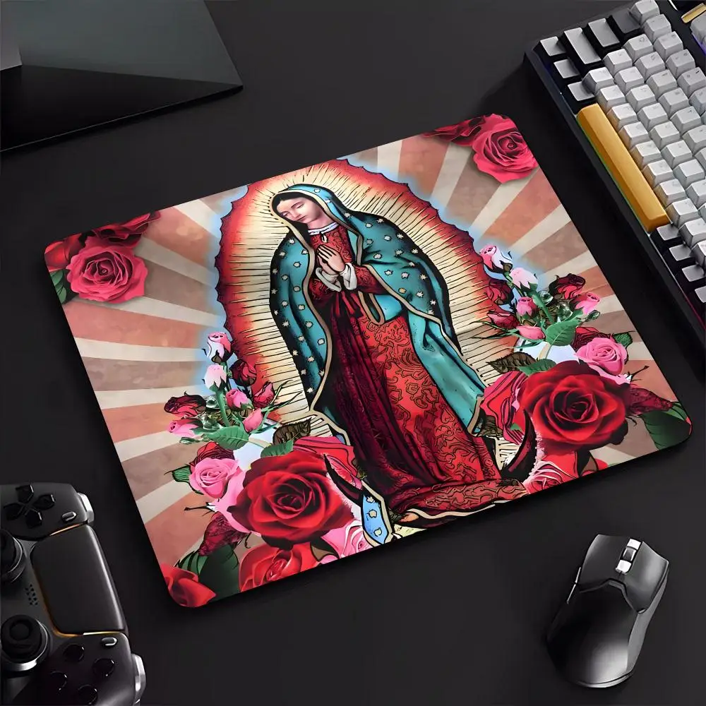 Virgin De Guadalupe Virgen Mary Mouse Pad Mouse pad game e-sports universal desktop laptop simple office rubber small non-slip p