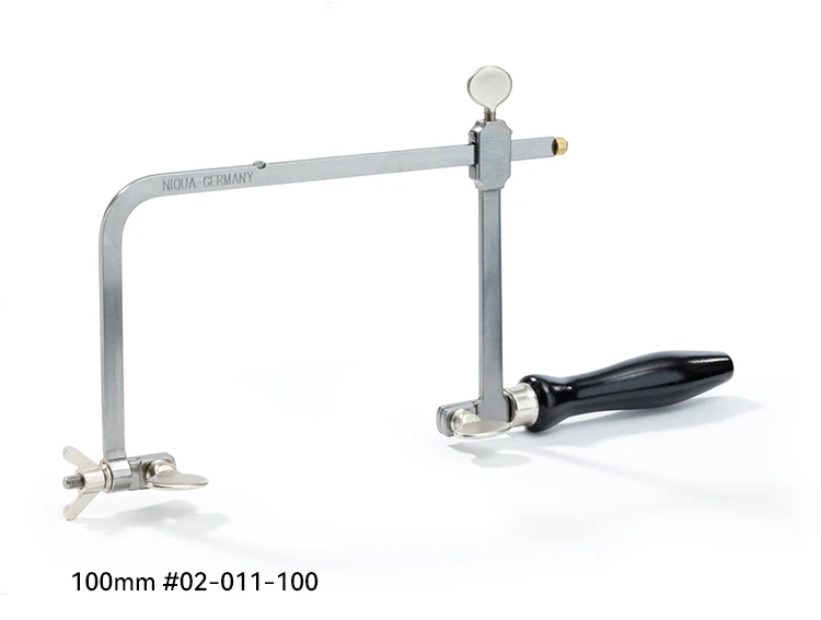 NIQUA Verstellbarer Juwelier-Sägerahmen 60-200mm Sägetiefe Deutscher Stil Holzgriff Spannschraube Sägerahmen Tischsägewerkzeug – Detail 7