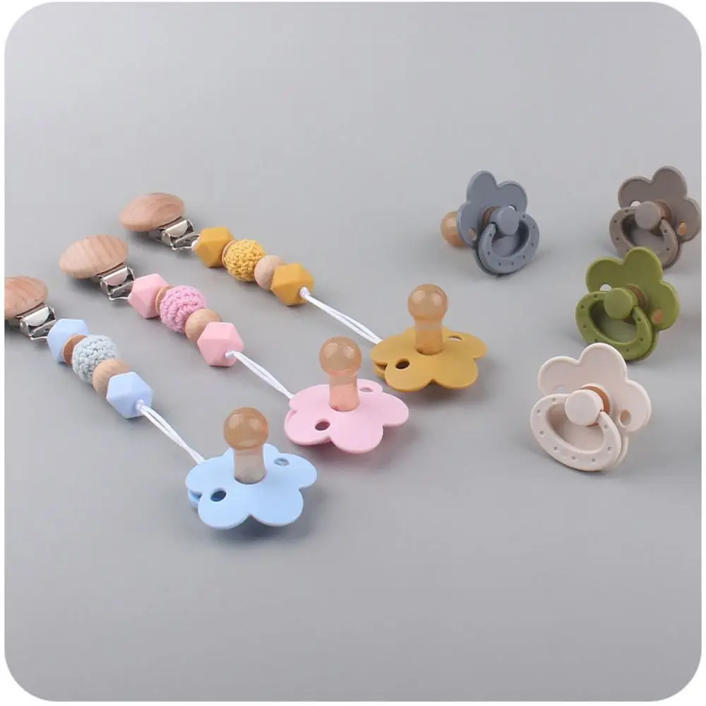 Cute Flower Shape Baby Pacifier Nursing Accessories Silicone Kids Nipple Teethe Toy BPA Free Newborn Baby Soother Gift