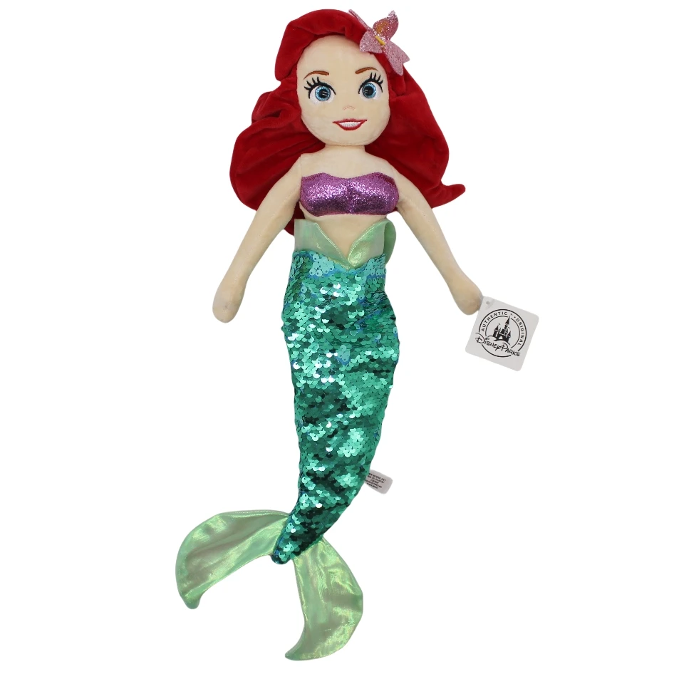 1piece 40cm Disney princess The Little Mermaid Ariel princess and flounder Stuffed Soft Toys The Mermaid plush dolls view 3