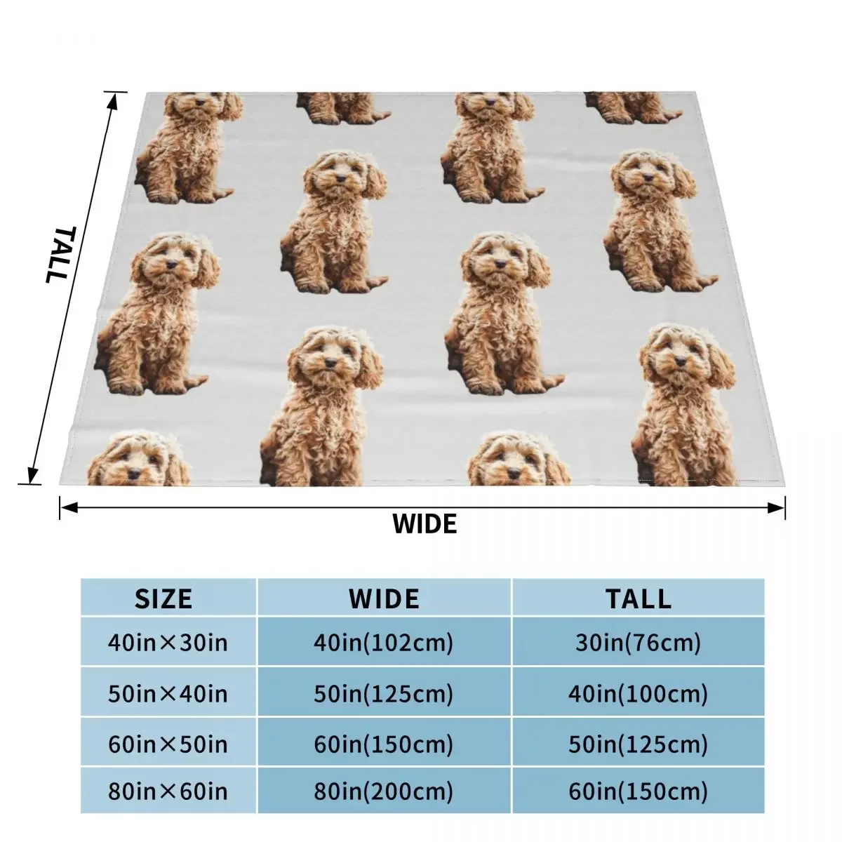 Cockapoo Cavoodle Labradoodle Cute Puppy Dog- Poodle x Throw Blanket Extra Large Throw Travel christmas gifts Thin Blankets