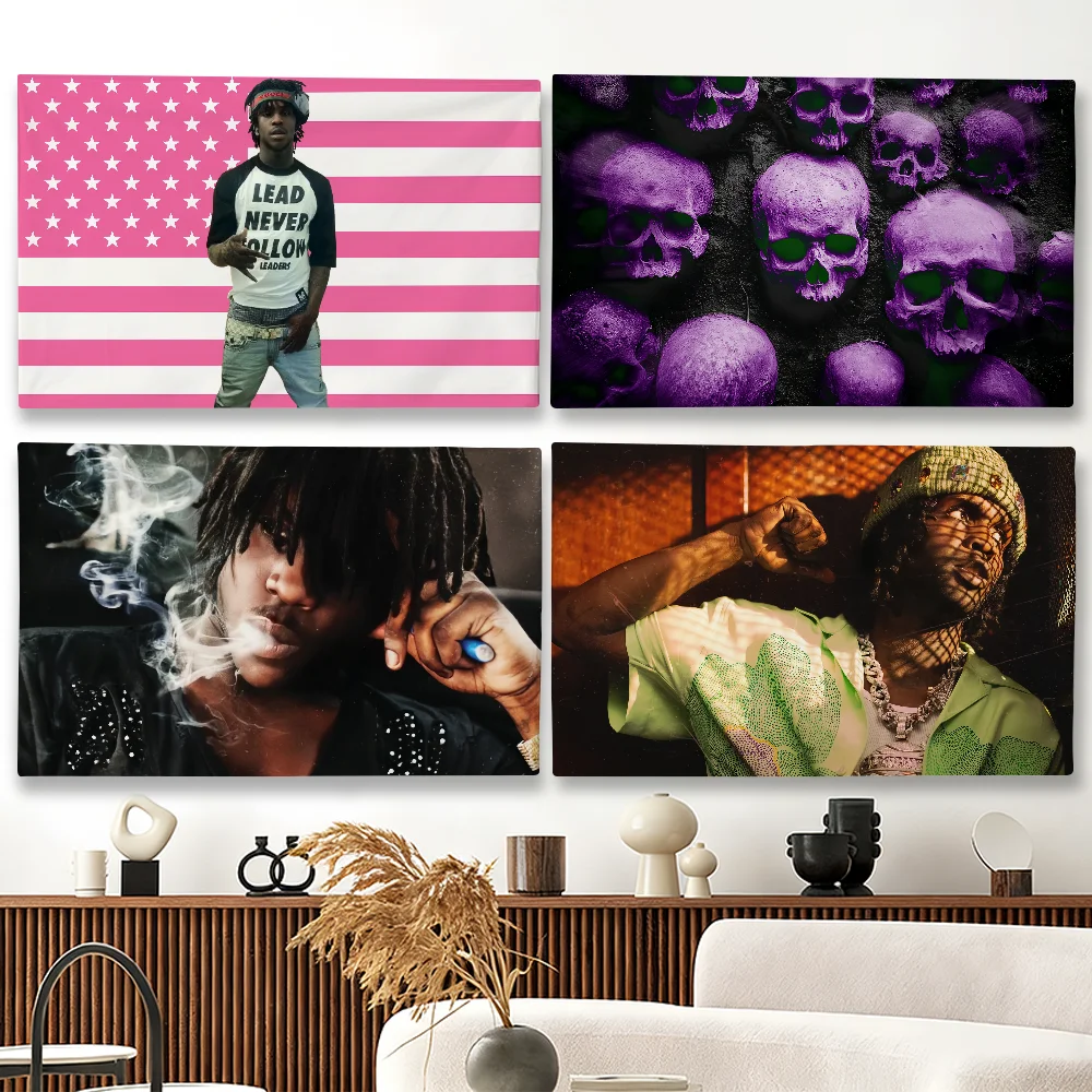 Bandera del rapero Chief Keef Skeletor, adecuada para fiestas, clubes, decoración de paredes interiores y exteriores, regalo para fanáticos