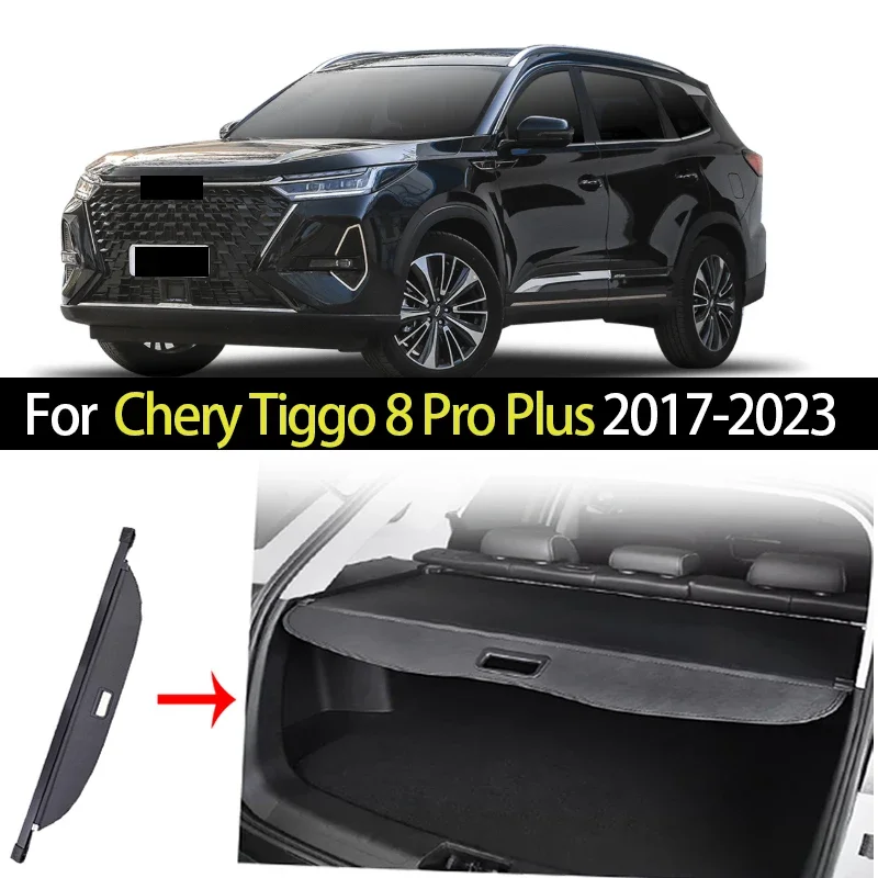 

Car Trunk Cargo Cover for Chery Tiggo 8 Pro Plus 2017-2023 Retractable Parcel Rack Waterproof Storage Security Auto Accessories