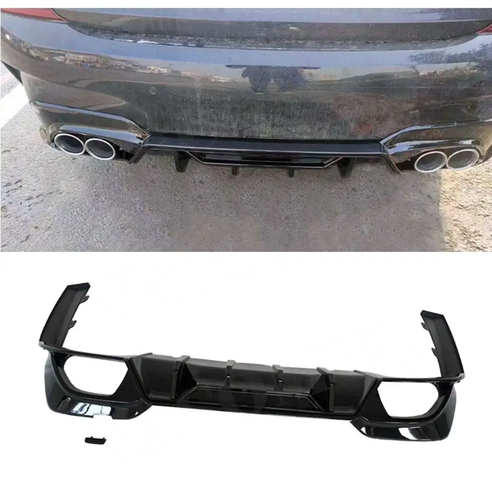 

VACOMUL ABS 3Pcs Rear Bumpers Lip Car Spoiler With Side Splitters for BMW 3 Series G20 G28 M Sport 2019-2021 ABS Carbon Look