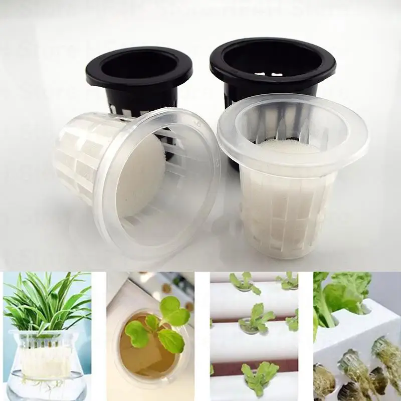 

10Pcs colonization Mesh vegetable Plant Grow Pot sponge Net Nursery Cup veg growing Basket holder Soilless Planting B4