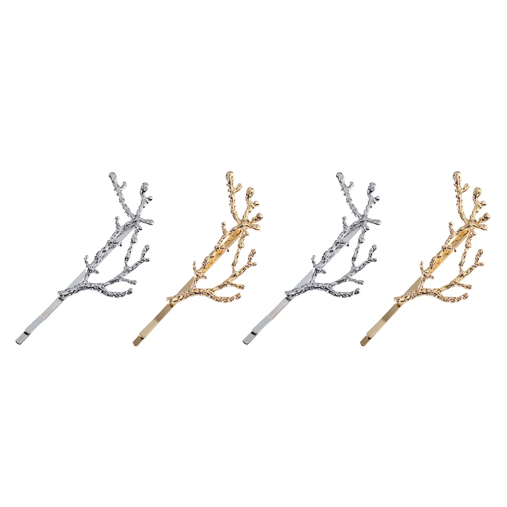 

4 Pcs Fashion Accessory Hairpins Woman Headdress Leaves Modeling Durable Anti Rust Hairstyle Tool Fashion Accessory