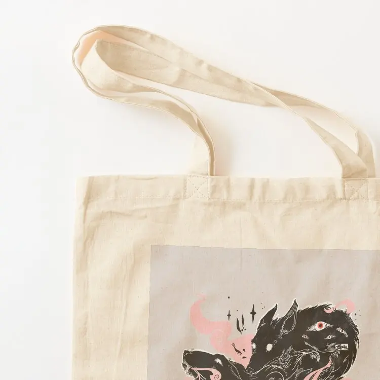 الذئاب البرية ذات عيون كثيرة حمل حقيبة تسوق حقيبة نسائية للمتسوقين أكياس بيئية قابلة للطي صديقة للبيئة #3