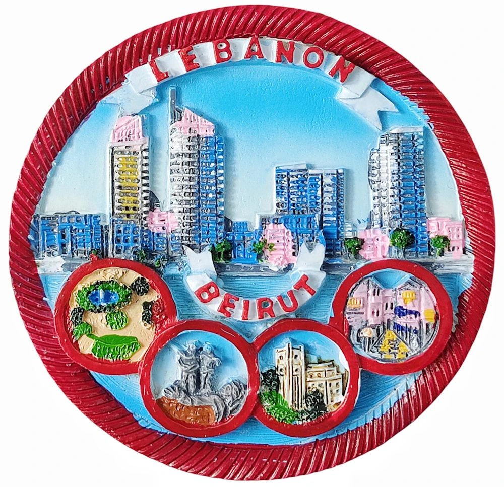 3D Beirut Lebanon Fridge Magnet Gift Souvenir Resin Refrigerator Magnetic Sticker Collection Home Decoration