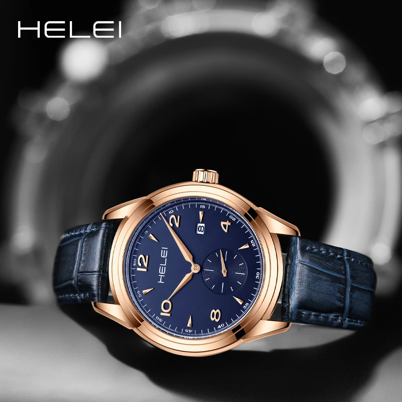 HELEI2024 reloj de cuarzo para hombre, cronógrafo de lujo, ligero y a la moda, serie jazz, multifunción, novedad