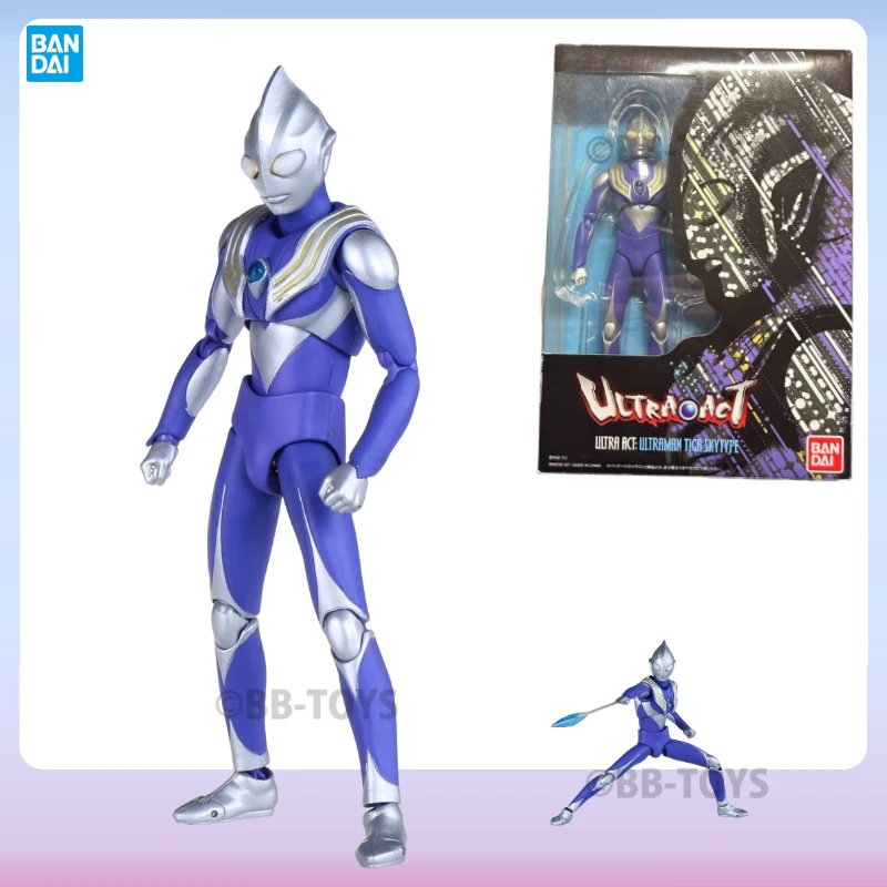 

В наличии Bandai ультра-экшн-фигурка из серии Ultraman Tiga с воздушным передвижным аниме, коллекционная оригинальная коробка, готовые игрушки, хобби