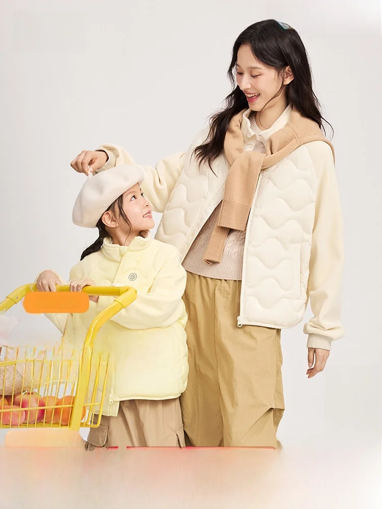 

Lightweight Patchwork Gourd Pattern down Jaet Snow Flng Spring New Sle ex Children Outdoor Versatile Sweet Sle