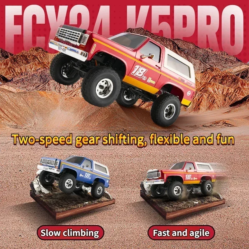 

FMS 18th Anniversary K5PRO 1/24 RC Car 4WD Old-fashioned Color Climbing Off-road Vehicle Toy Electric Remote Control Car Boy Toy