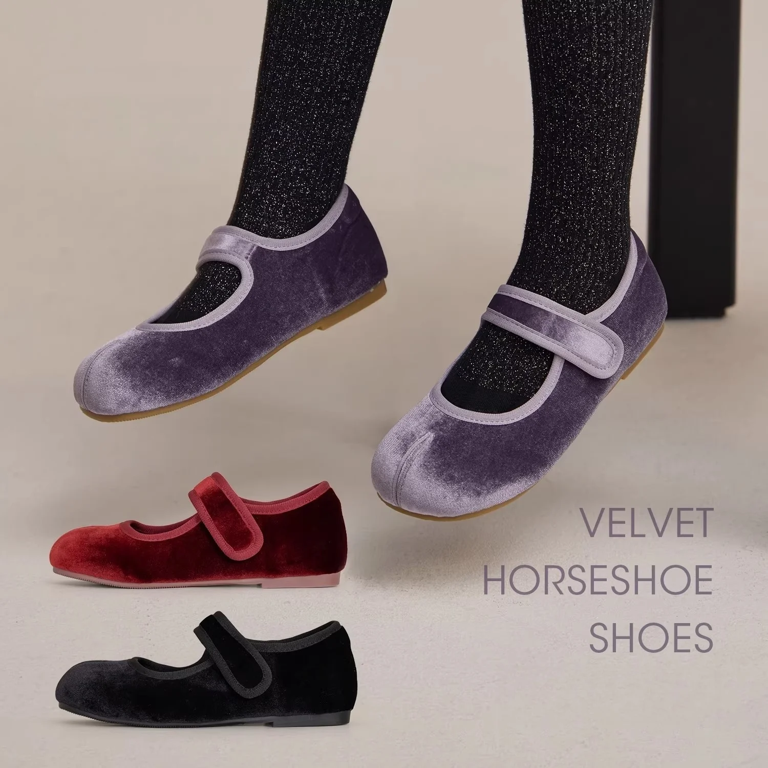 

Детские замшевые туфли-балетки с мягкой подошвой, мокасины в японском стиле, однотонные, простые повседневные туфли для девочек, весна-осень