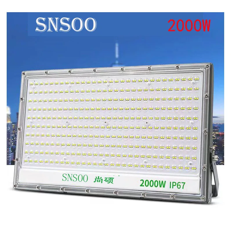 

SNSOO big power IP65 Waterproof Flood Light 1000W 2000W LED outdoor light for building househould factory warehouse