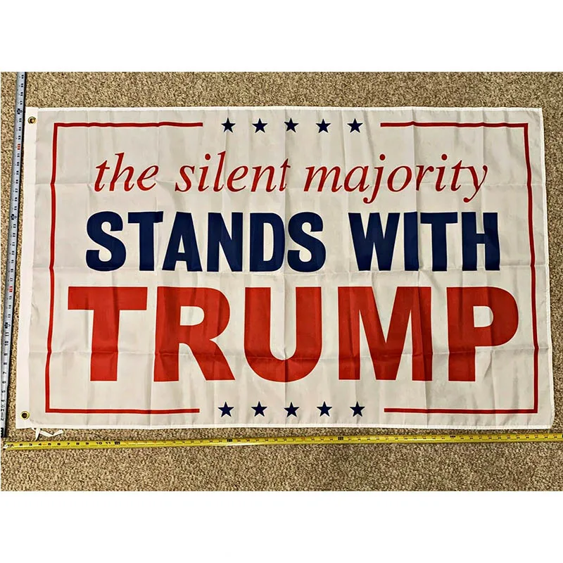 Donald Trump Flag FREE SHIPPING Trump 2020 Silent Majority Stands With Trump Guns Sign Poster 3x5' yhx0305