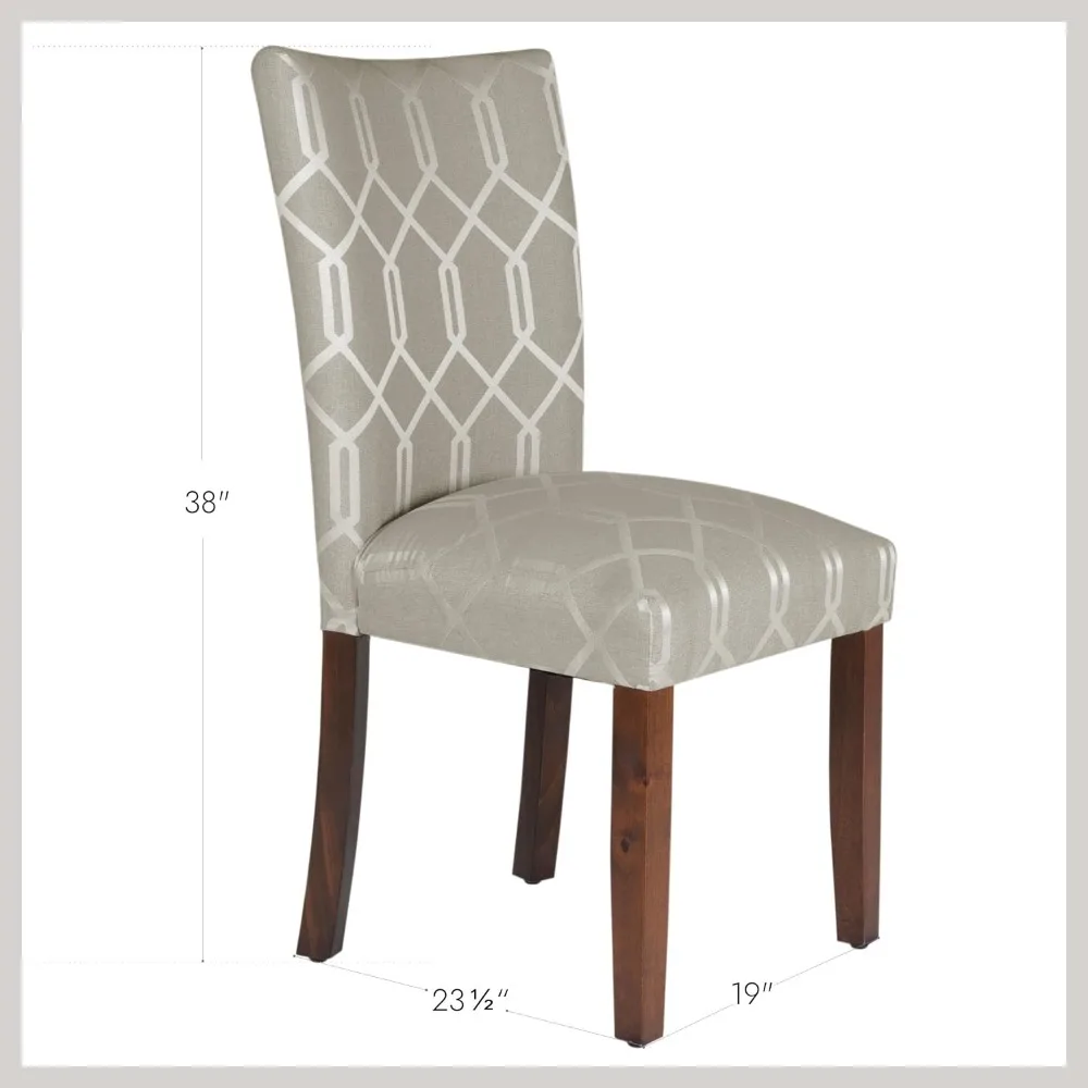 Parsons Classic Upholstered Accent Dining Chair, Set of 2, 23.5