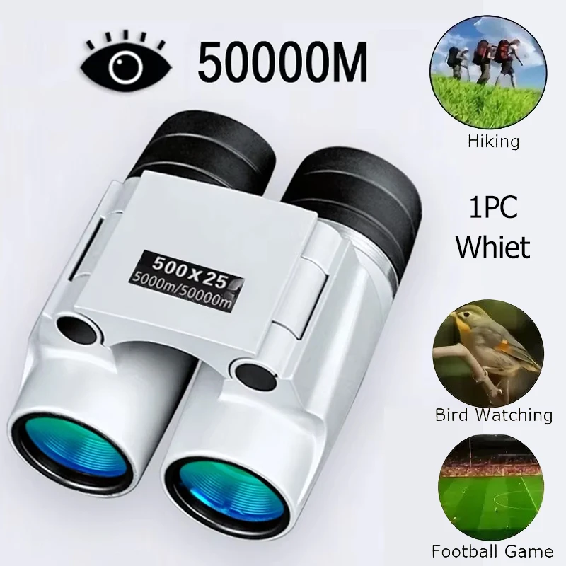 Jumelles à mise au point automatique 500x25, jumelles compactes haute puissance avec vision nocturne en basse lumière, optique professionnelle étanche