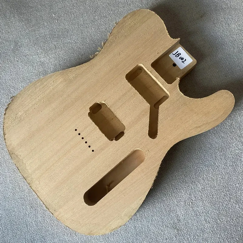 

Корпус электрогитары JB002, незаконченный, с креплением для звукоснимателей HH, из натурального цельного тополя, для правой руки, без покраски, запчасти для замены и DIY.