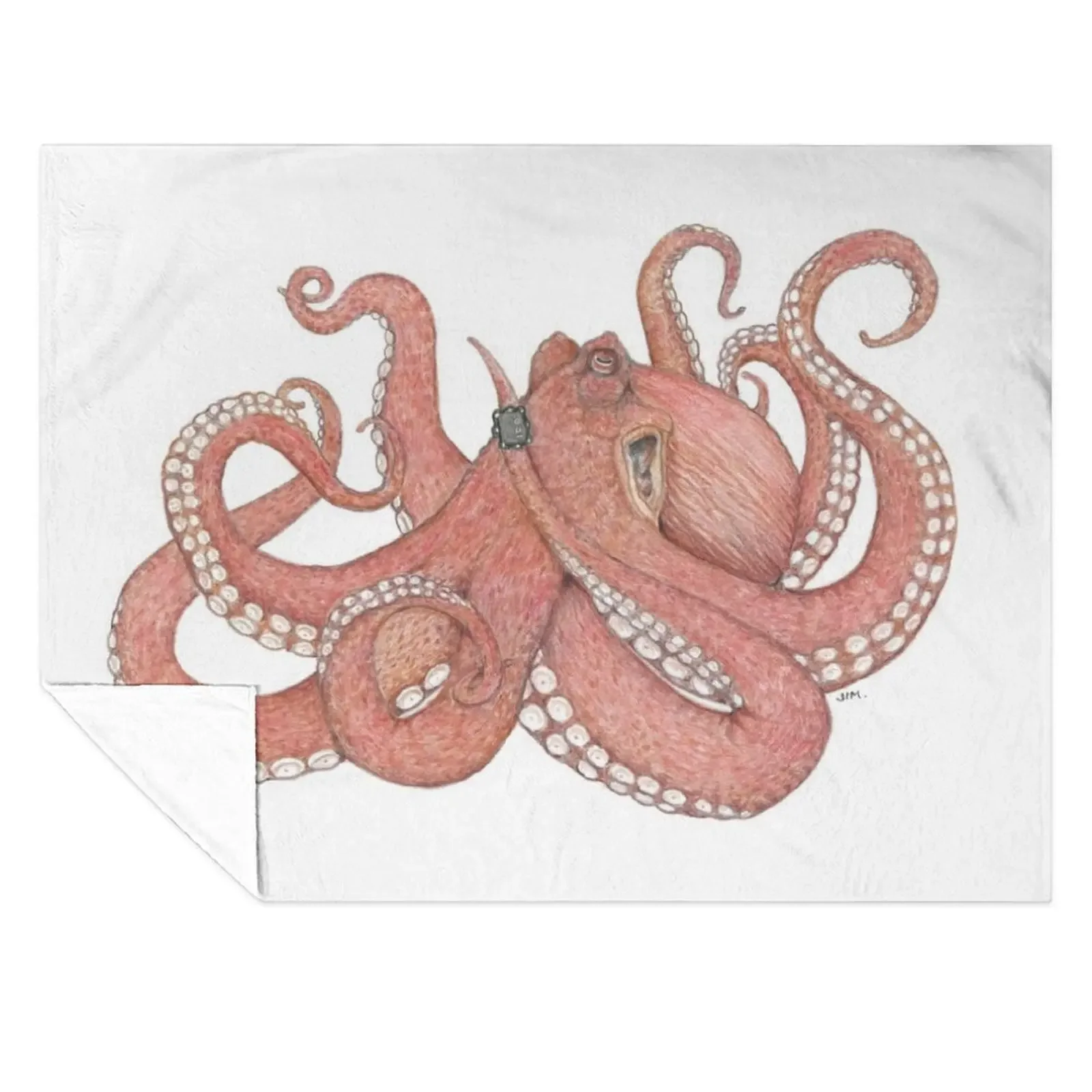

Octopus Wearing a Dive Computer Throw Blanket Baby Vintage Summer Beddings For Sofa Thin Blankets