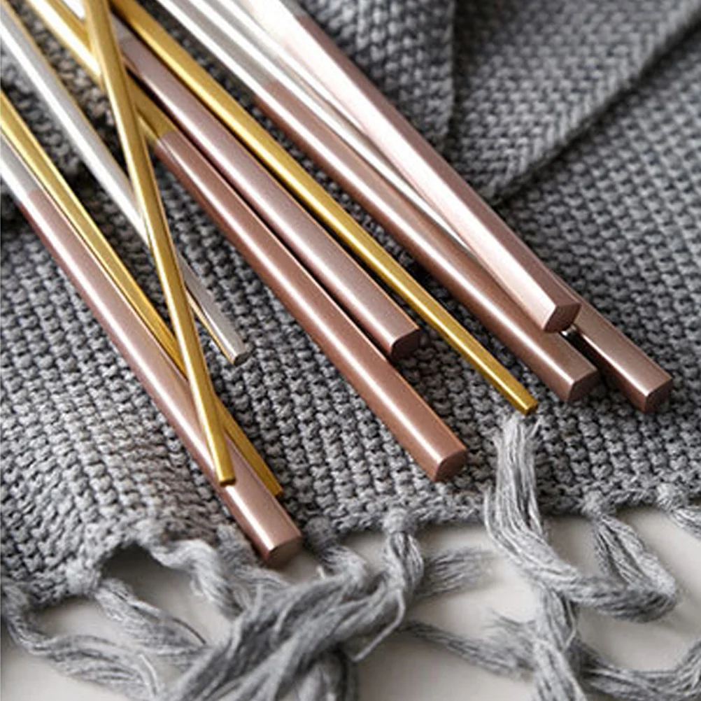 

23Cm Stainless Steel Chopsticks Premium Brushed Finish Dishwasher Safe Square Design for Home Restaurant Sushi Lovers