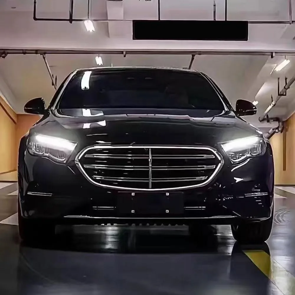 W214 LED مضيئة المصد الأمامي الإضاءة مصبغة جديد LED مضيئة الجبهة مصبغة ضوء بار ل 2024-2025 مرسيدس بنز E-Class E200 #4