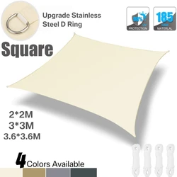 Sun Shade Sail 3*3M/3.6*3.6M Waterproof Square Canopy Sunshade UV Block Camping Tarp Awning Patio Cover Outdoor Multifunctional