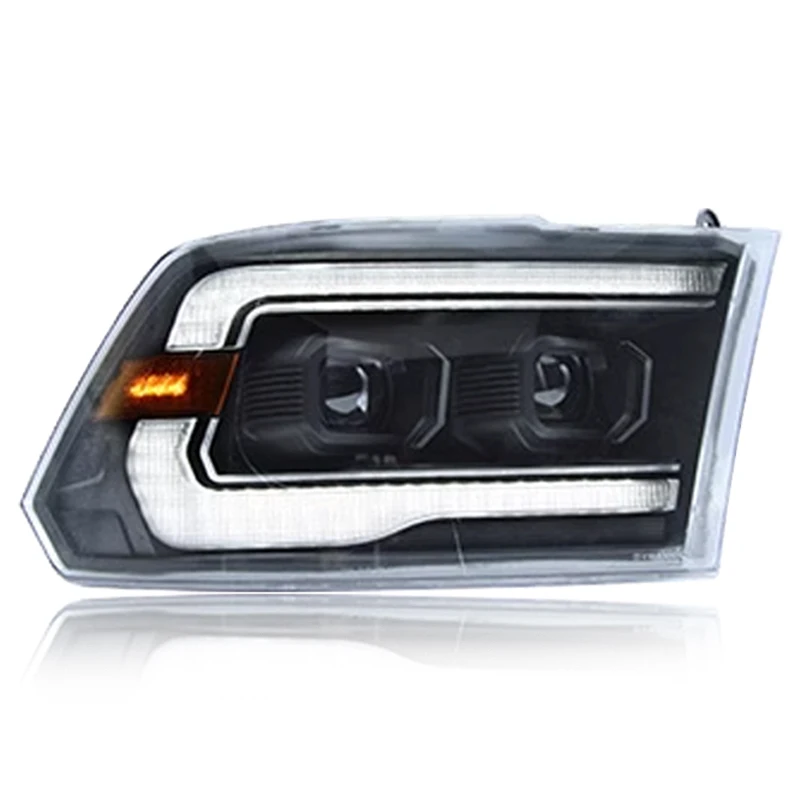Styling for Dodge Ram Headlights 2009-2018 Ram1500 2500 LED Headlight Projector 3 Lens Reverse Auto Accessories