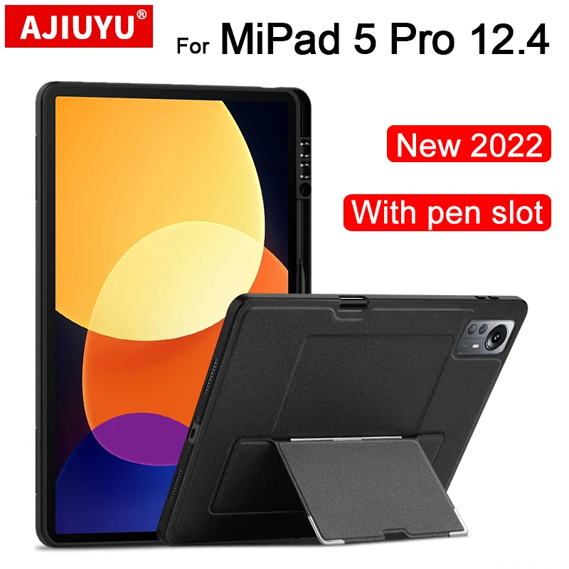 

AJIUYU Case For XiaoMi Pad 5 Pro 12.4" 2022 Stand Cover Shell For MiPad 5 Pro mipad5 Pro 12.4 inch Tablet Kickstand Back Case