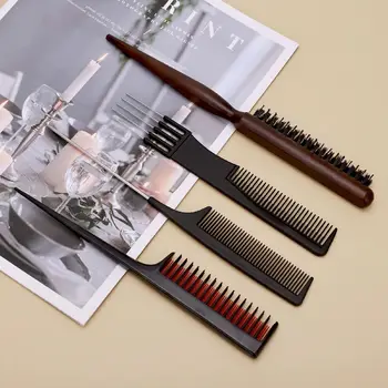 專業盤髮造型尾梳和順滑刷4件套,手指波浪和倒梳工具,5齒蓬鬆提升梳 8 最佳銷售 波浪刷 - №4