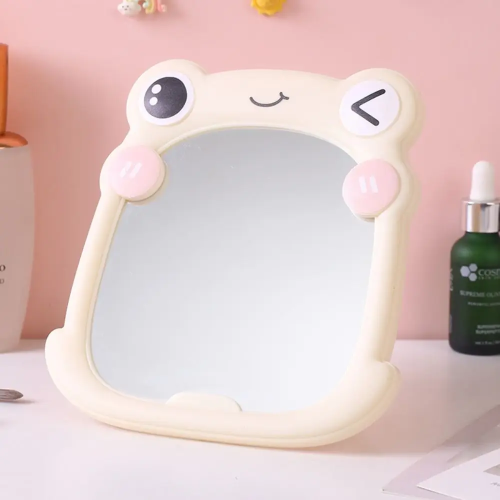 Cute Frog Makeup Mirror Creative Single-side Princess Mirror Wall Hanging Portable Table Countertop Mirror Bathroom